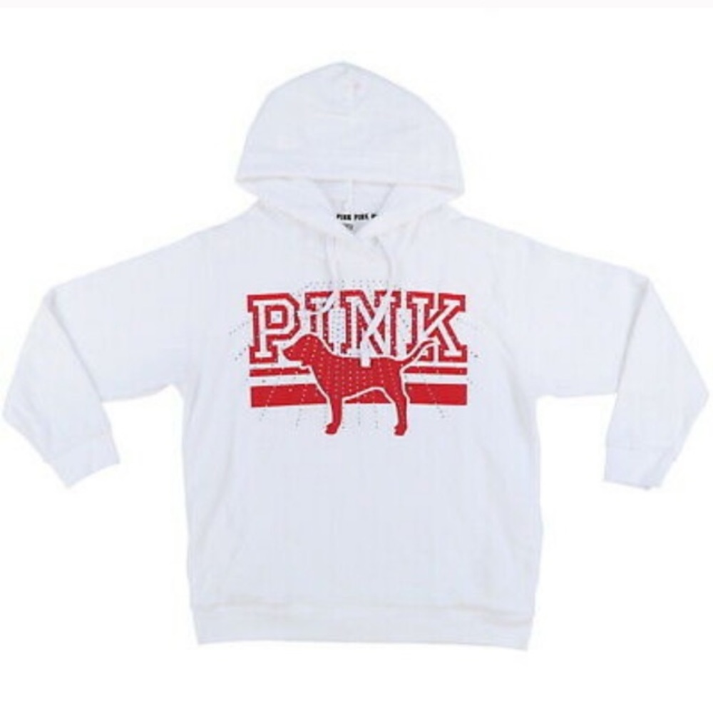 RARE BNIP**VSPINK BLING PULLOVER LG